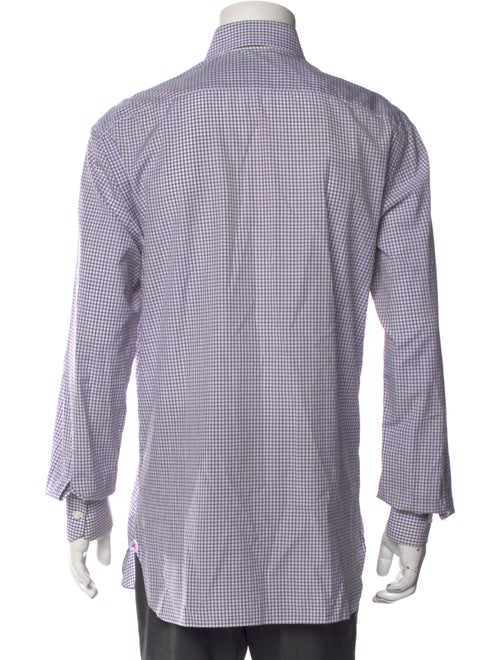 Isaia Plaid Print Long Sleeve Dress Shirt
