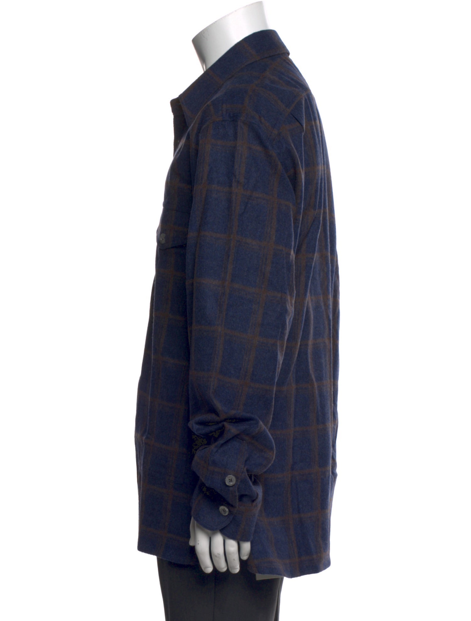 Isaia Wool Long Sleeve Shirt