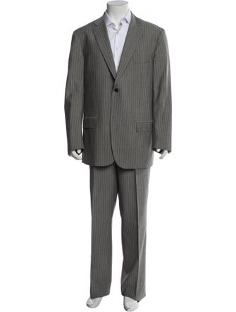 Isaia Wool Striped Two-Piece Suit