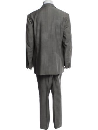 Isaia Wool Striped Two-Piece Suit
