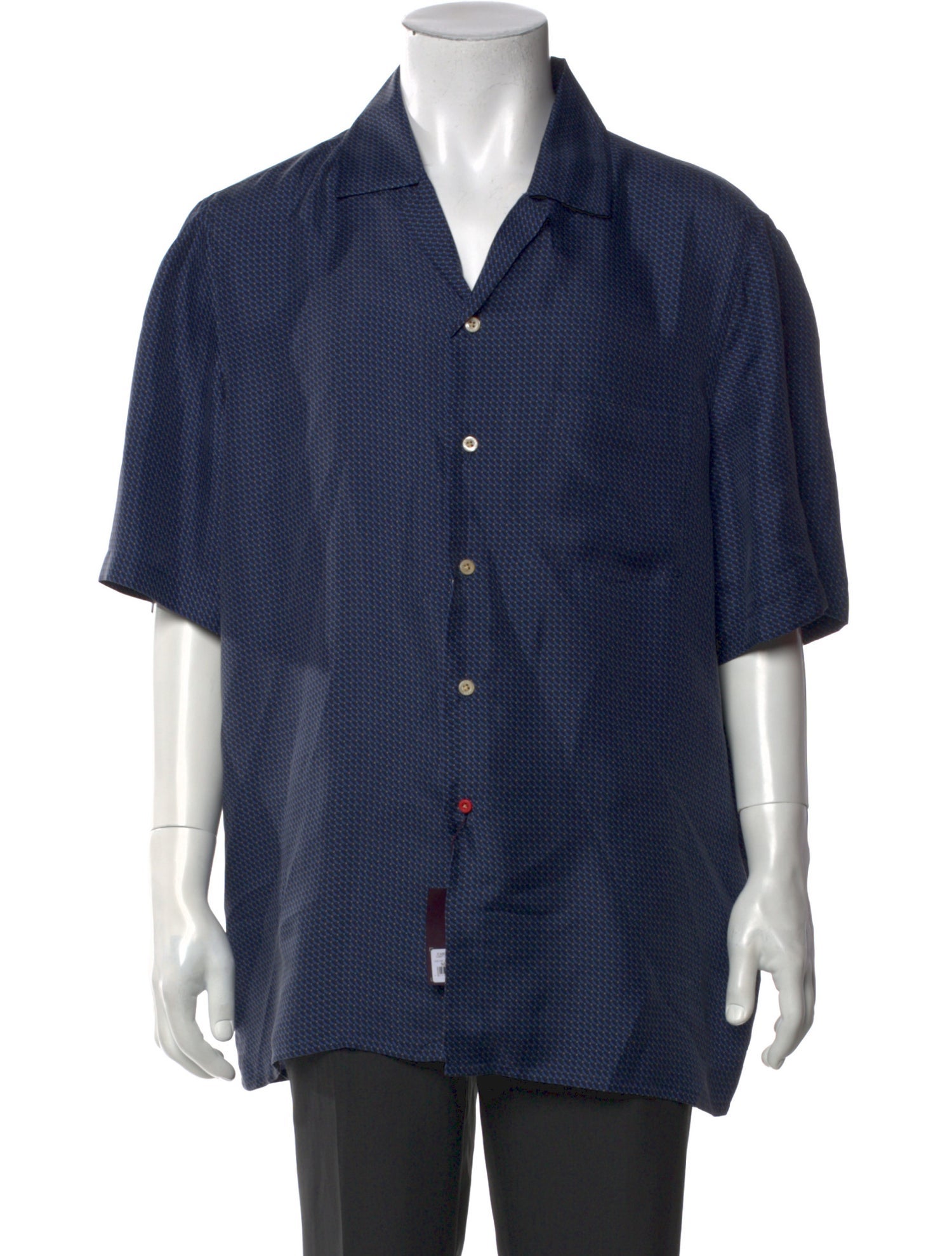 Isaia Silk Printed Shirt w/ Tags
