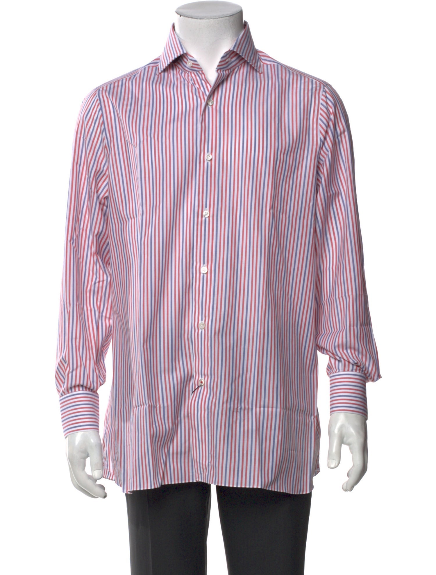 Isaia Striped Long Sleeve Dress Shirt w/ Tags