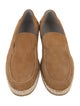 Isaia Suede Whipstitch Trim Loafers
