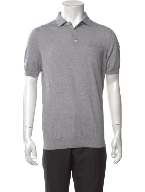 Isaia Collar Short Sleeve Polo Shirt