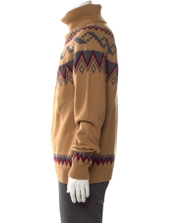 Isaia Cashmere Graphic Print Pullover