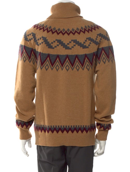 Isaia Cashmere Graphic Print Pullover