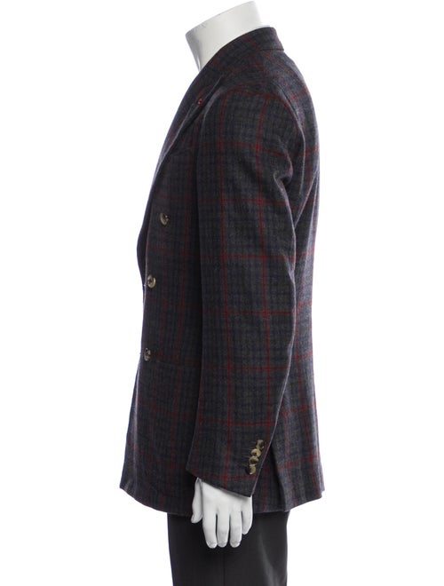 Isaia Grey Patterned Blazer