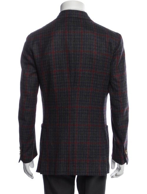 Isaia Grey Patterned Blazer