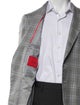 Isaia Cashmere Plaid Print Blazer