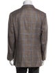 Isaia Wool Plaid Print Blazer