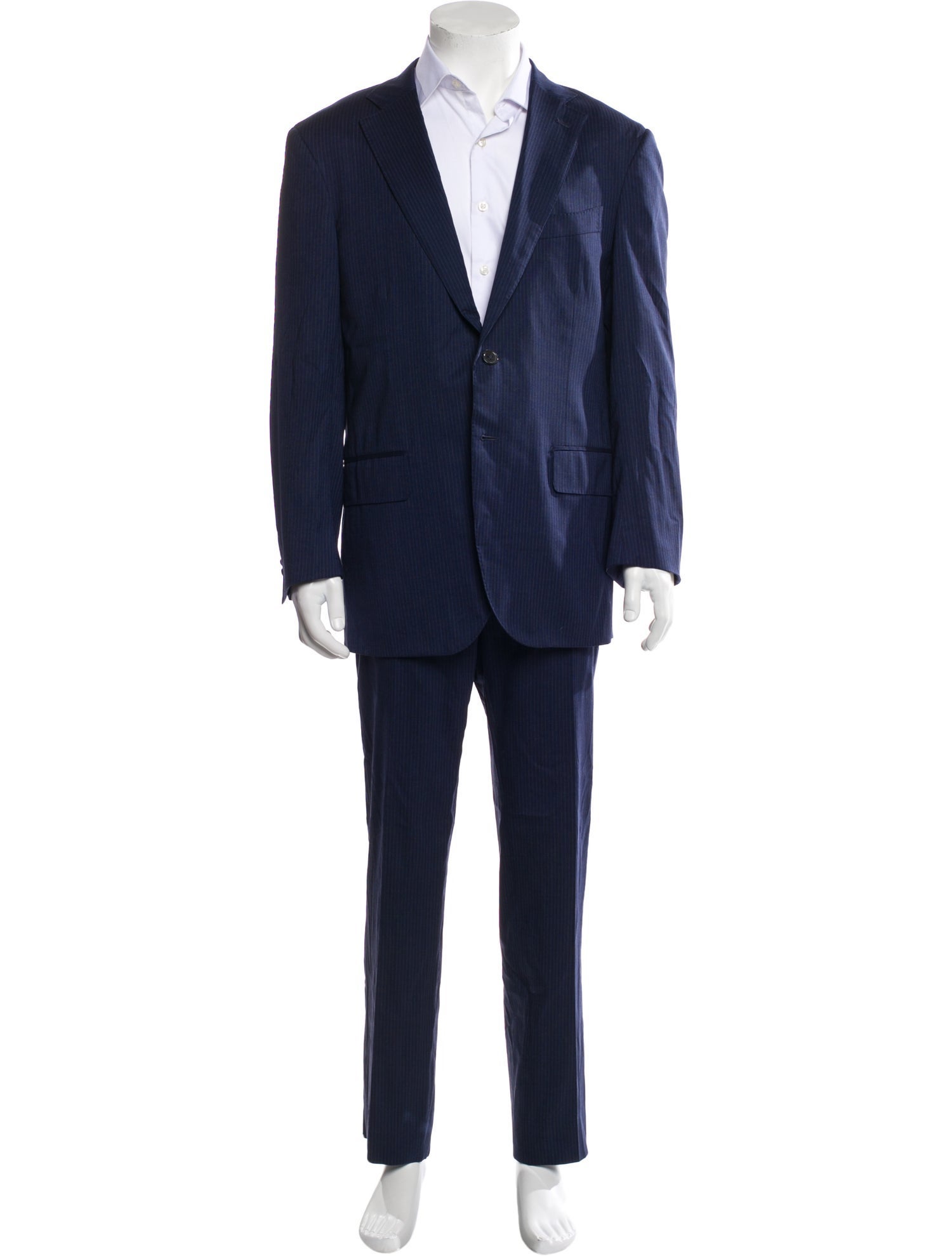 Isaia Wool Striped Two-Piece Suit