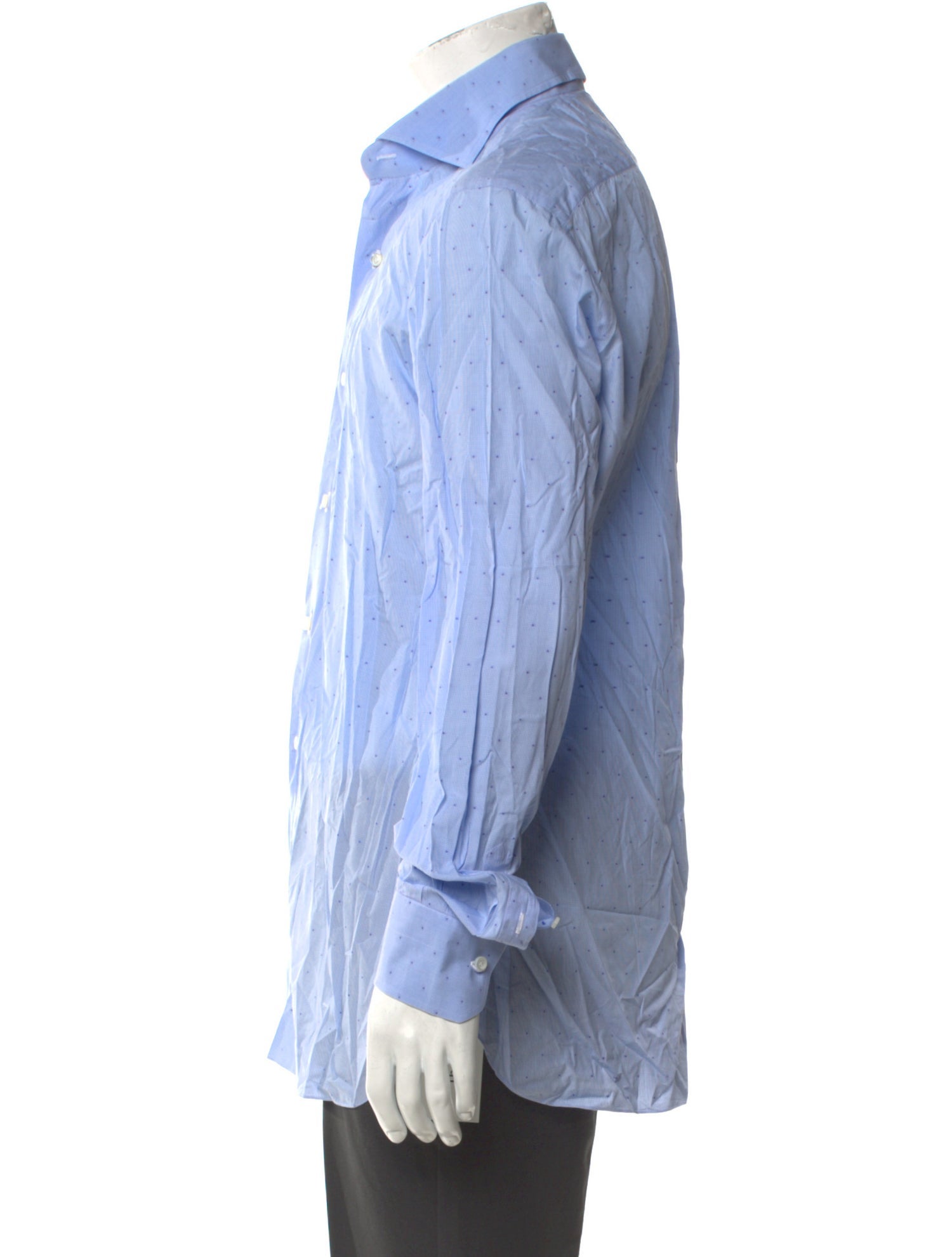 Isaia Polka Dot Print Long Sleeve Dress Shirt