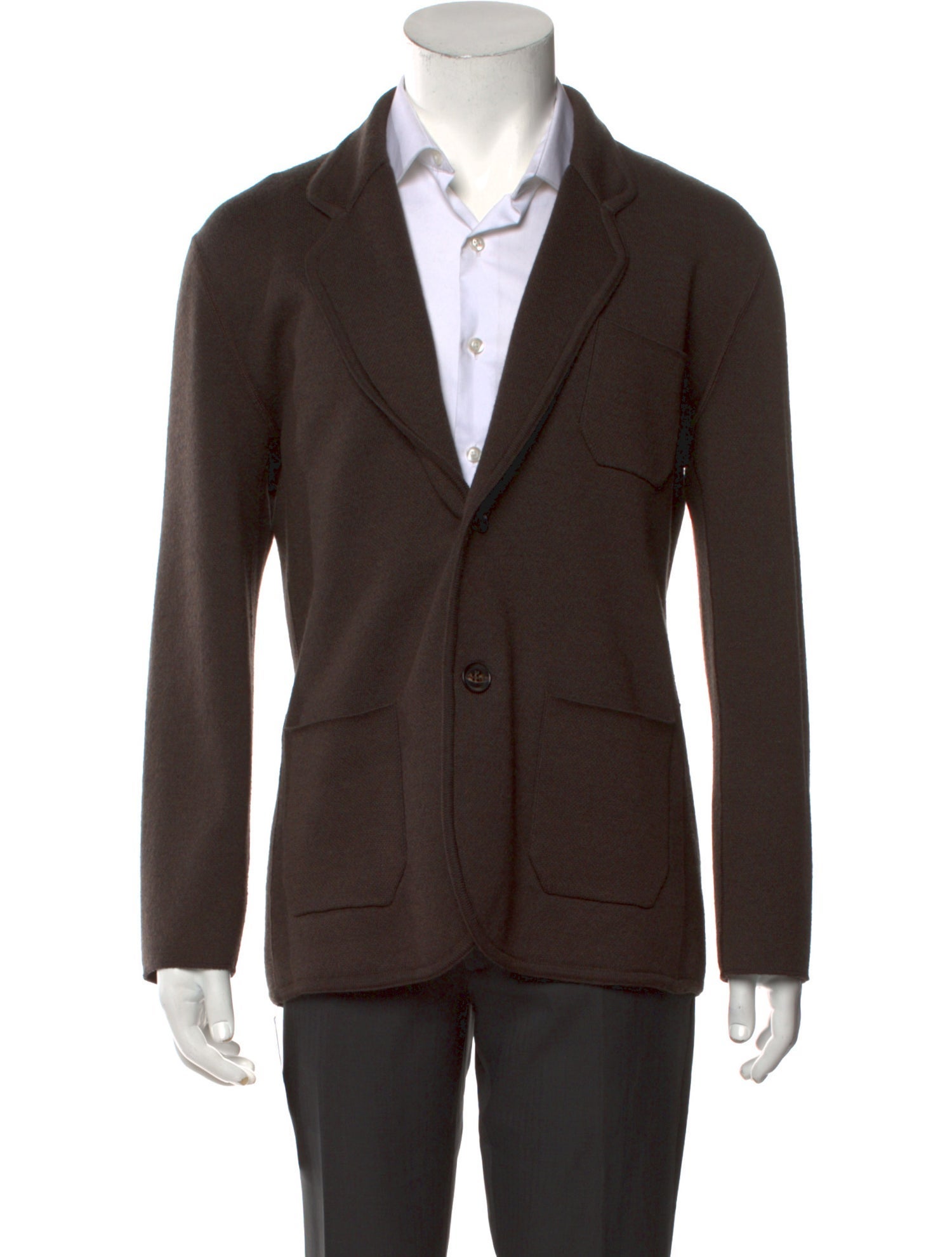 Isaia Collar Long Sleeve Cardigan