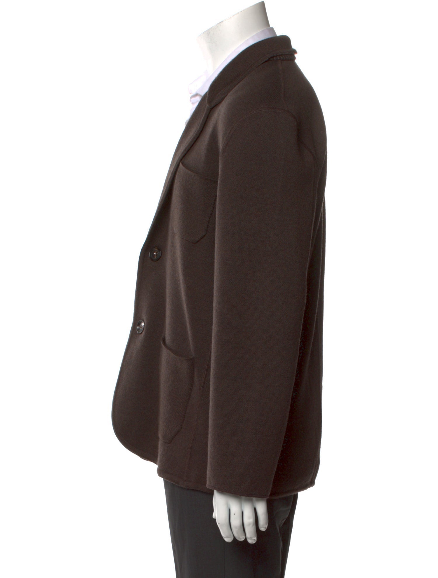 Isaia Collar Long Sleeve Cardigan