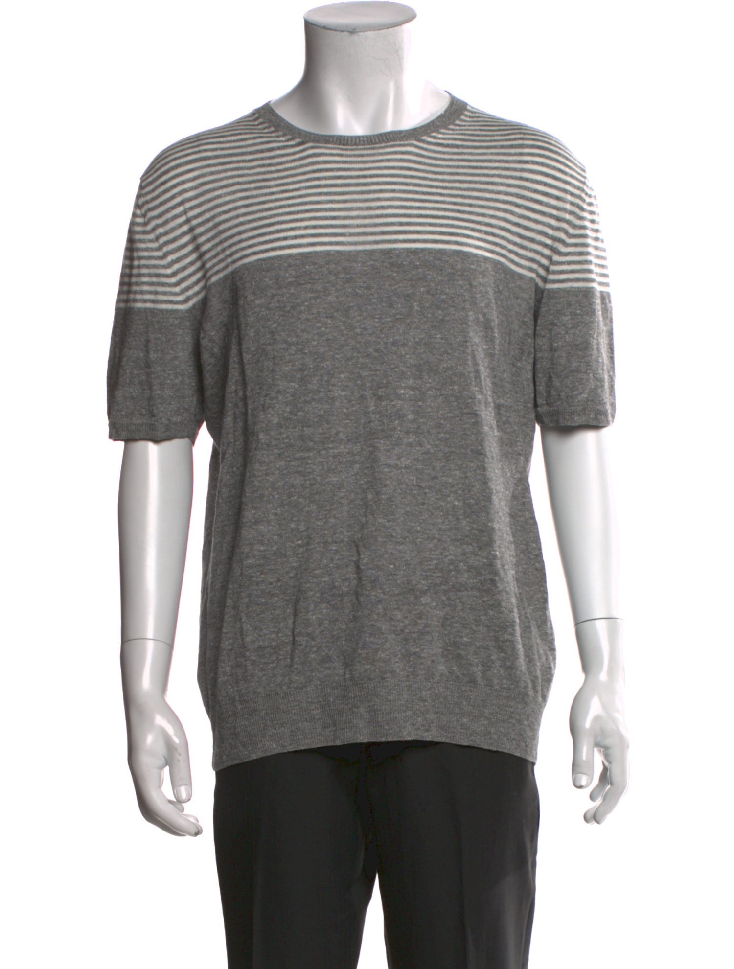Isaia Linen Striped T-Shirt