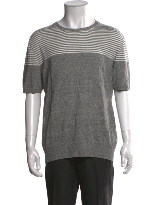 Isaia Linen Striped T-Shirt