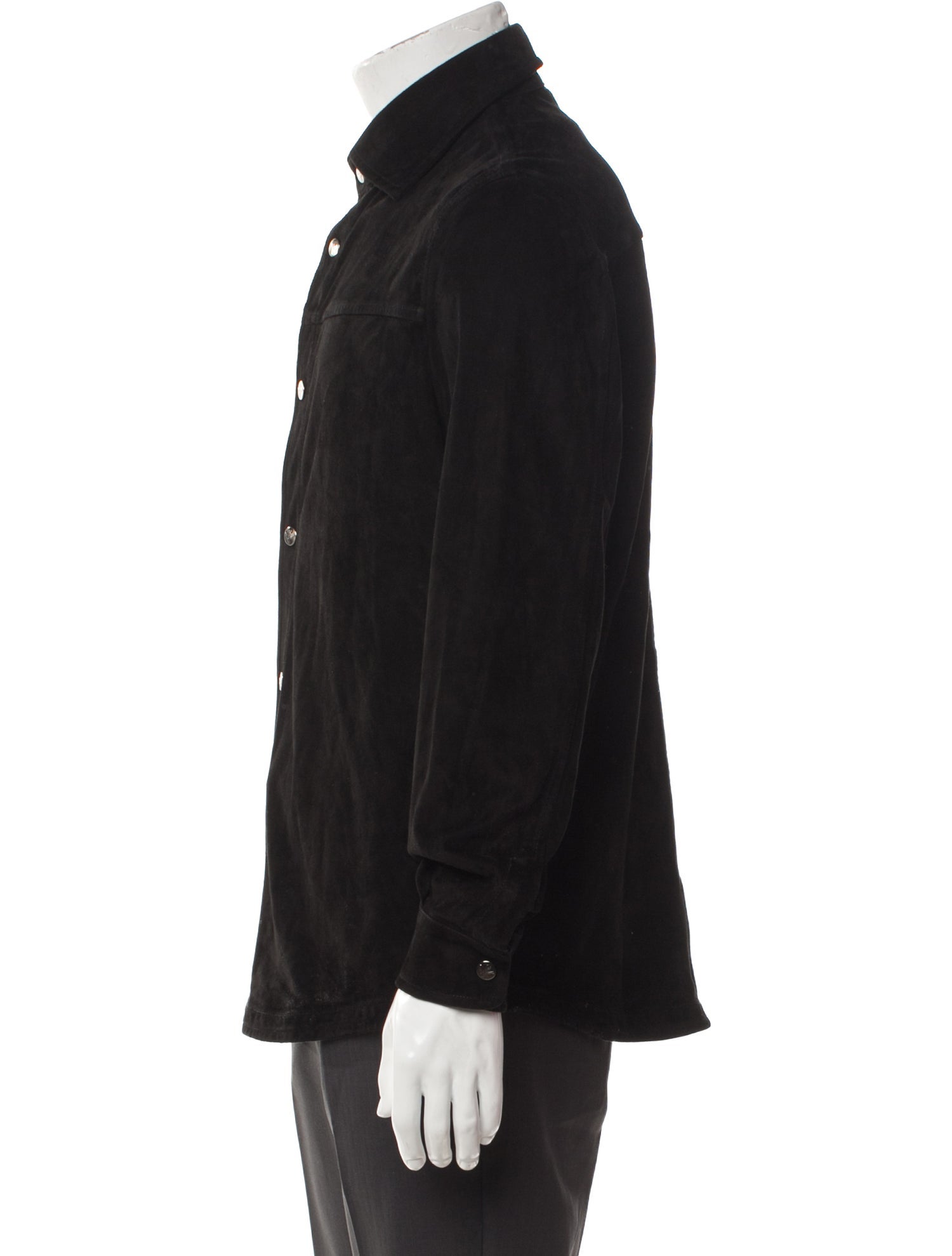 Isaia Leather Long Sleeve Shirt