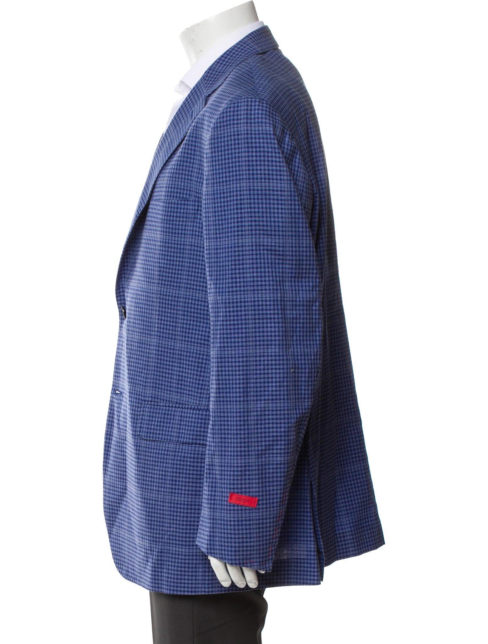Isaia Plaid Print Sport Coat