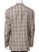 Isaia Wool Plaid Print Blazer