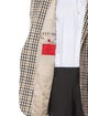 Isaia Wool Plaid Print Blazer