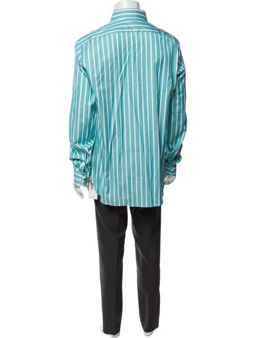 Isaia Striped Long Sleeve Dress Shirt