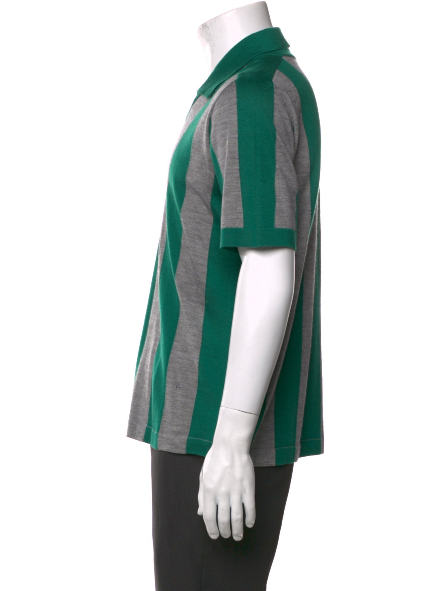 Isaia Cashmere Striped Polo Shirt