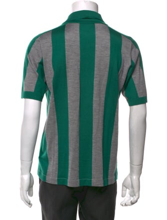 Isaia Cashmere Striped Polo Shirt