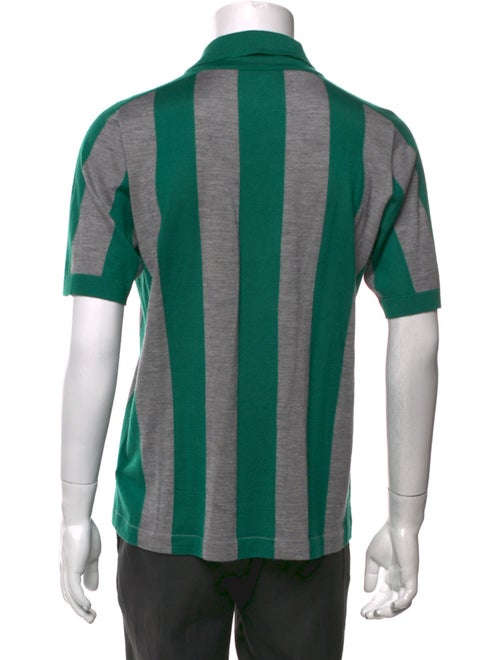 Isaia Cashmere Striped Polo Shirt