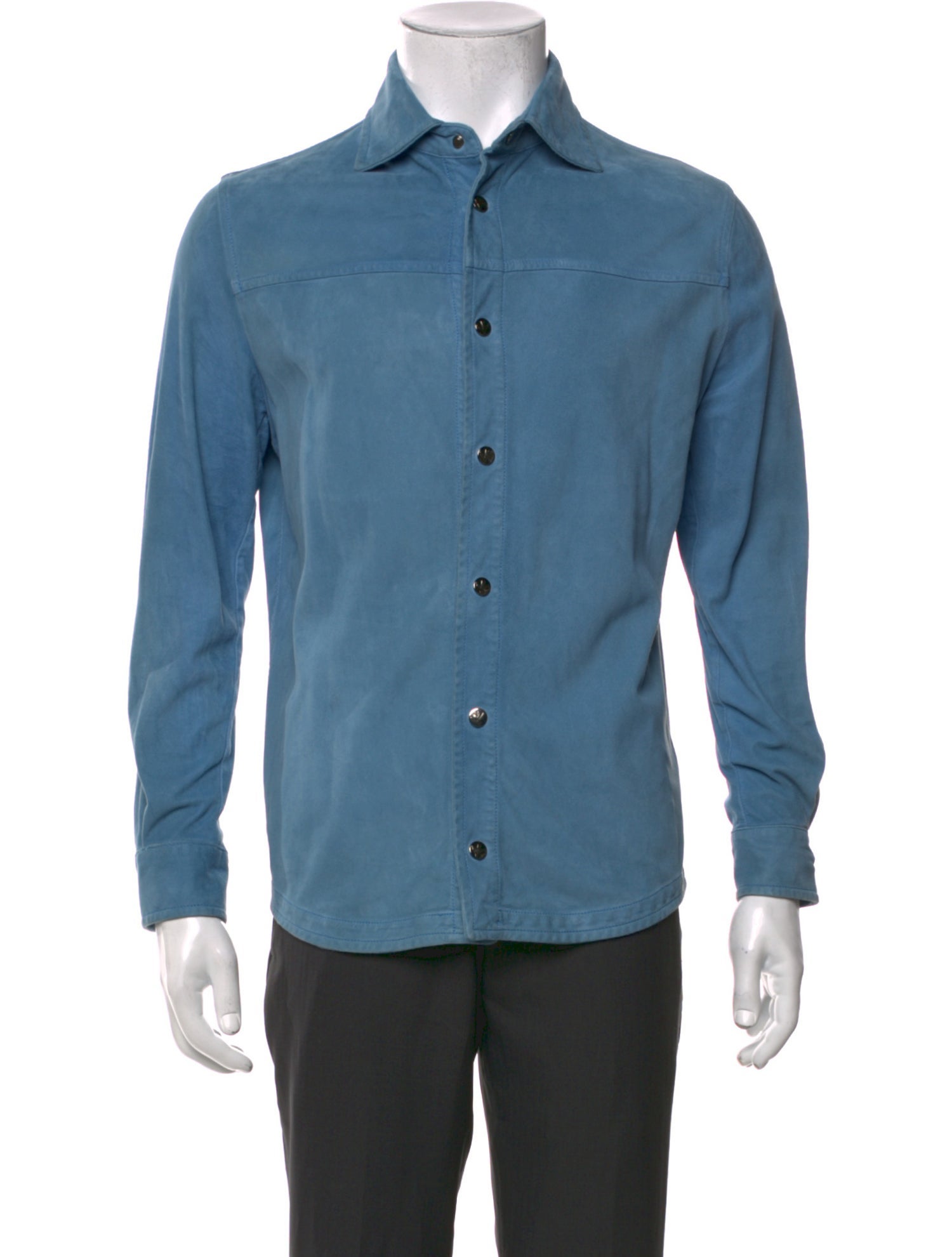Isaia Leather Long Sleeve Shirt