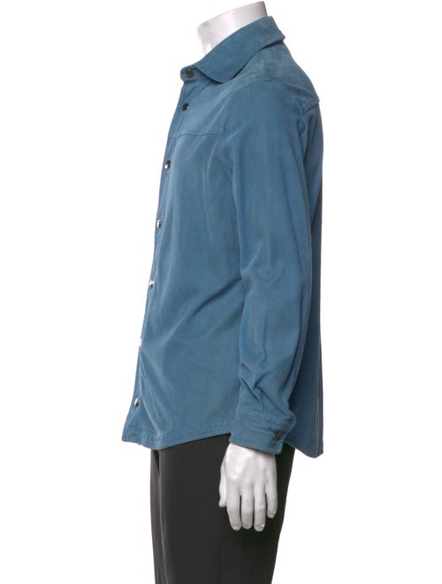 Isaia Leather Long Sleeve Shirt