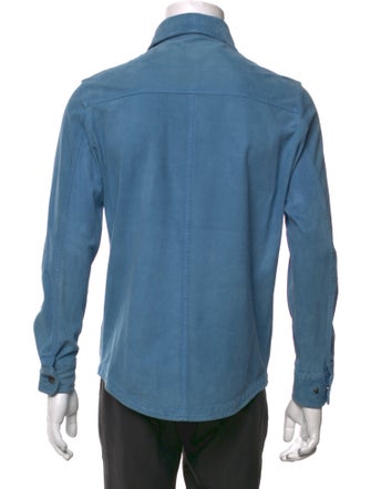 Isaia Leather Long Sleeve Shirt