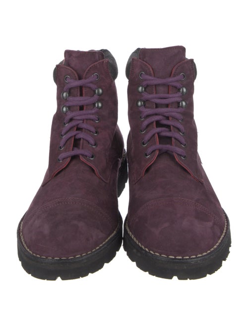 Isaia Leather Combat Boots