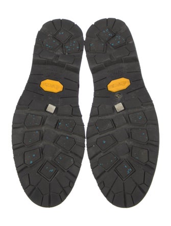 Isaia Leather Combat Boots