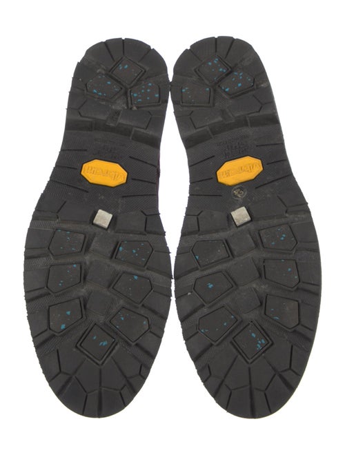 Isaia Leather Combat Boots