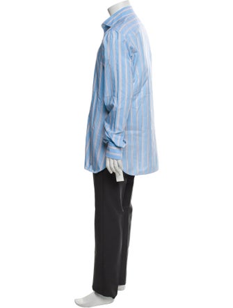 Isaia Striped Long Sleeve Dress Shirt