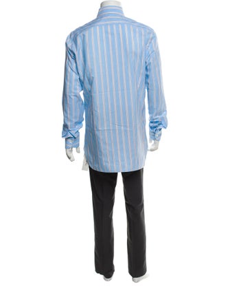 Isaia Striped Long Sleeve Dress Shirt
