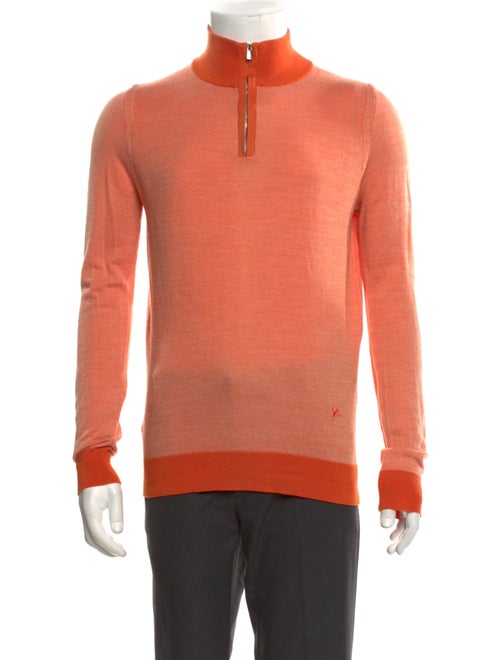 Isaia Mock Neck Long Sleeve Polo Sweater