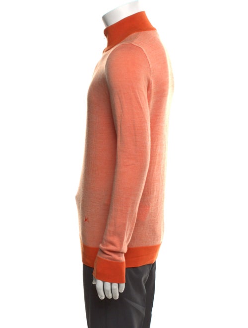 Isaia Mock Neck Long Sleeve Polo Sweater