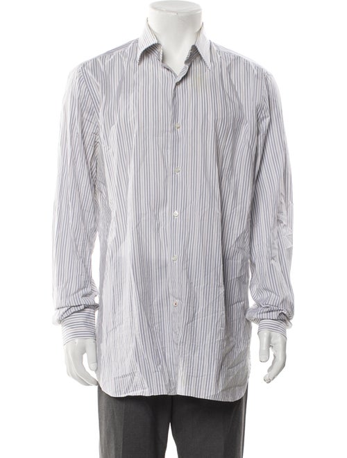 Isaia Striped Long Sleeve Dress Shirt