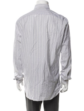 Isaia Striped Long Sleeve Dress Shirt