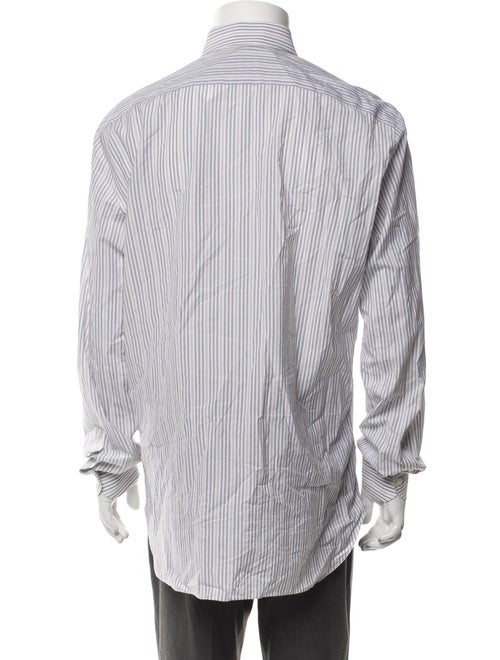 Isaia Striped Long Sleeve Dress Shirt