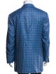 Isaia Cashmere Plaid Print Blazer