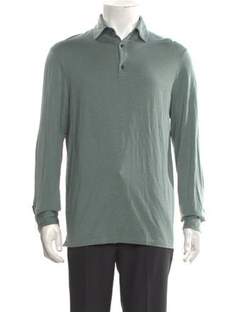 Isaia Silk Crew Neck Polo Shirt