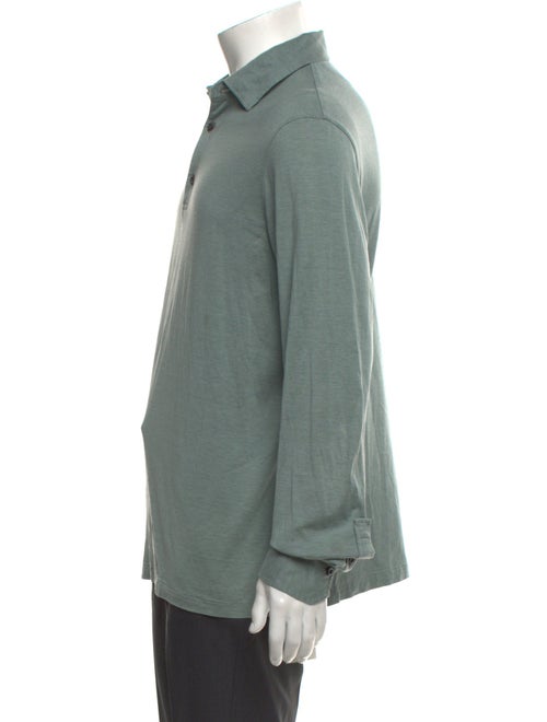 Isaia Silk Crew Neck Polo Shirt