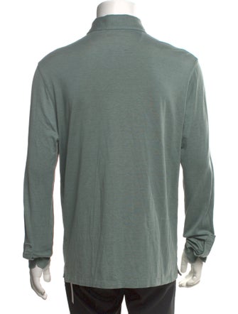 Isaia Silk Crew Neck Polo Shirt