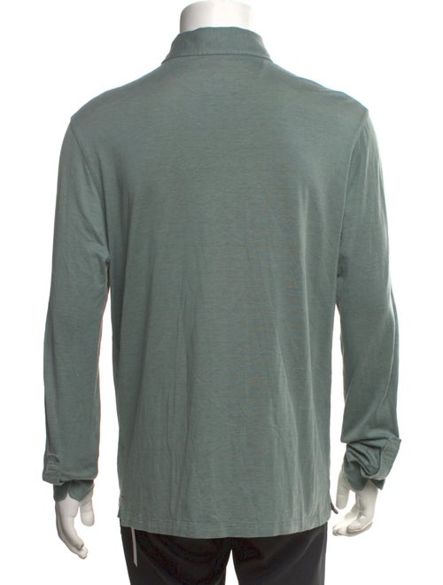 Isaia Silk Crew Neck Polo Shirt