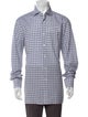 Isaia Plaid Print Long Sleeve Dress Shirt