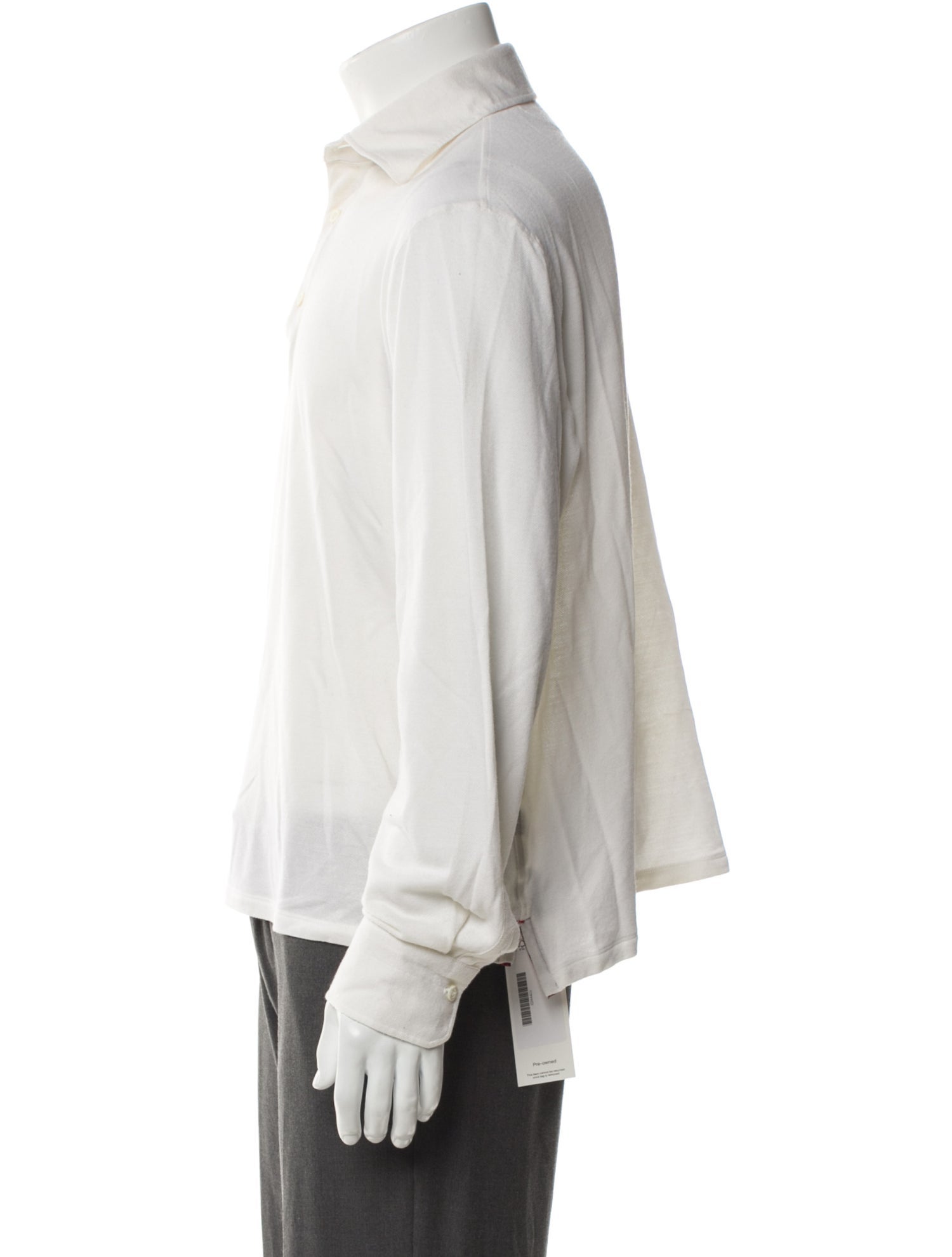 Isaia Wool V-Neck Polo Shirt