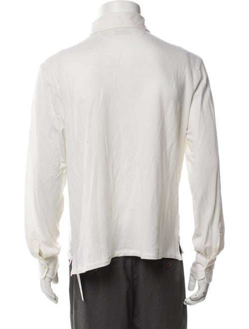 Isaia Wool V-Neck Polo Shirt