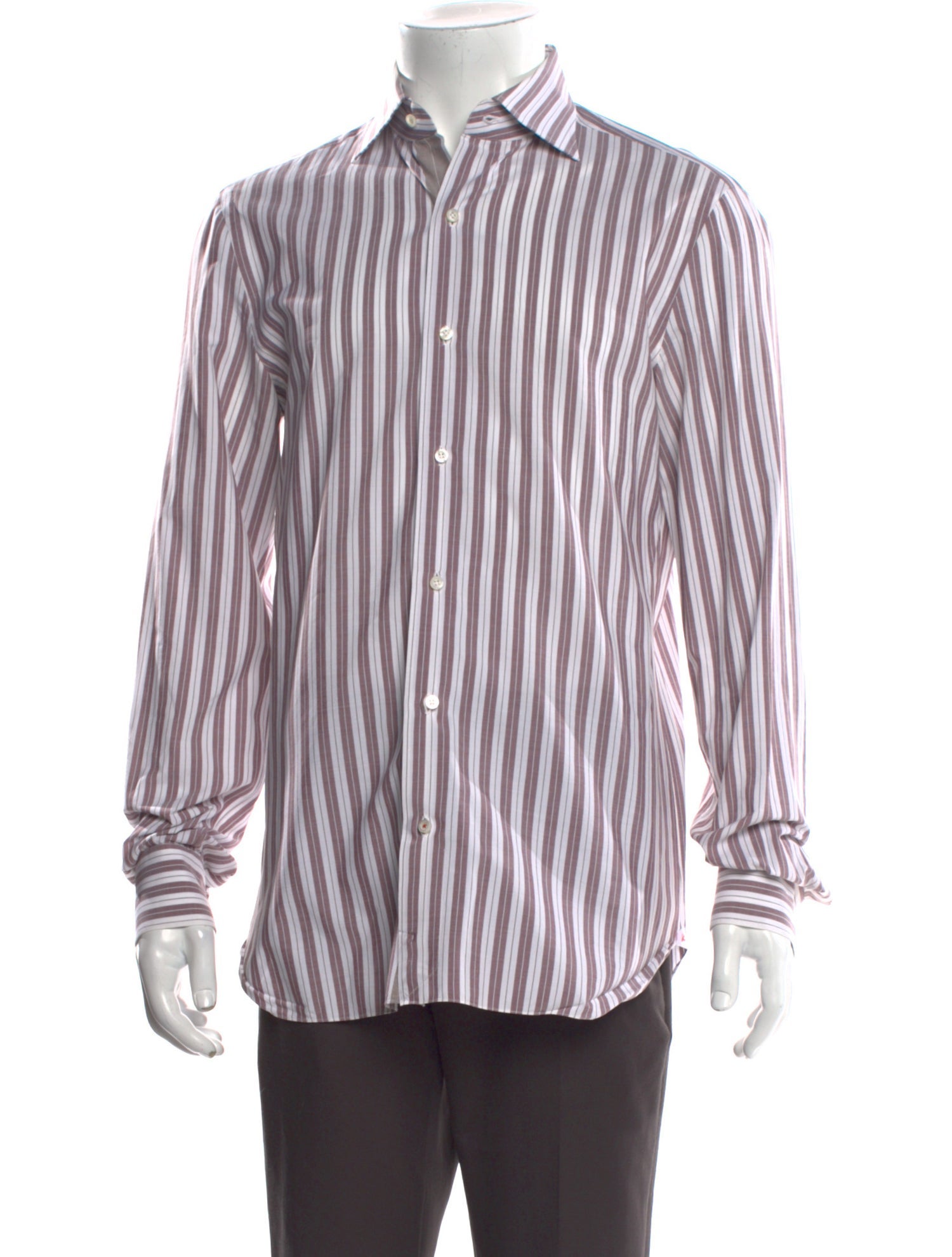 Isaia Striped Long Sleeve Shirt